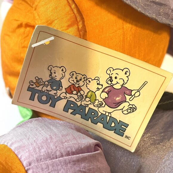 Vintage 1990’s Fall Puffalump Pumpkin Nylon Plush By Toy Parade - Picture 6 of 7